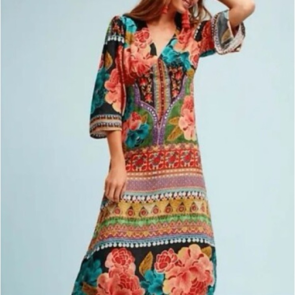 EUC FARM Rio x Anthropologie Rosario Midi Dress